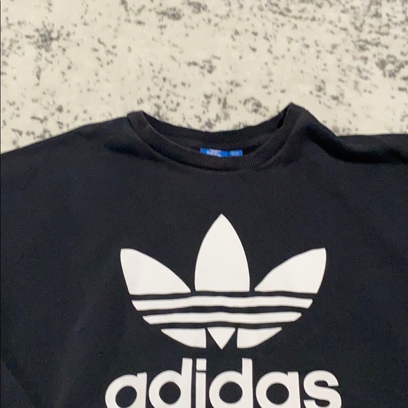 Adidas leaf logo crew neck sweatshirt size L EUC - Picture 7 of 9